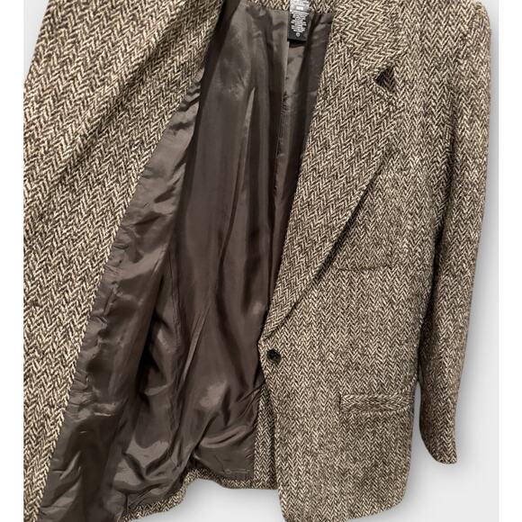 Smythe Oversize Herringbone Tweed Blazer Size Medium 🤎 - Picture 6 of 9